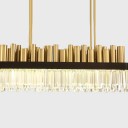 Loft Industry Modern - Gold Tubes & Glass Square Chandelier